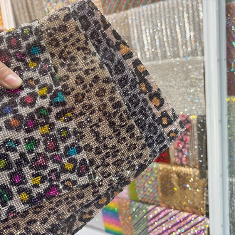 Wholesale Rhinestone Sheet Crystal Diamond Leopard Pattern Diamond Rhinestone Self-Adhesive Sheet DIY Decoration MegaBDM