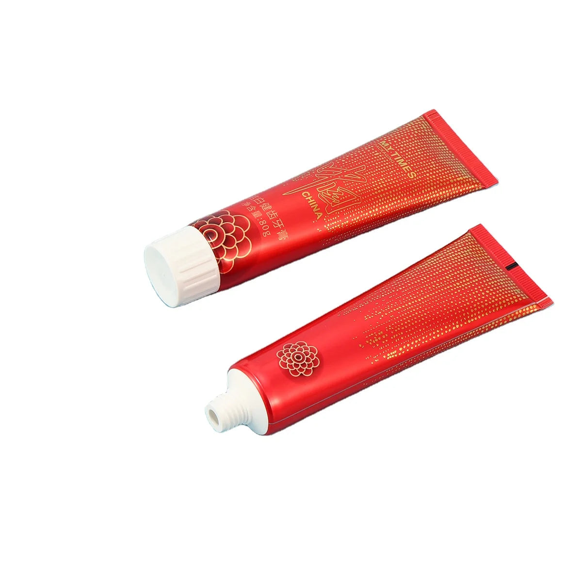 80ml Emboss Printing Toothpaste Laminated Plastic Tube Packaging