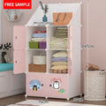 6-Cube Modern Kids Furniture Storage Organizer DIY Display Rack Cabinet with Plastic Shelf for Workshop & Dining Application