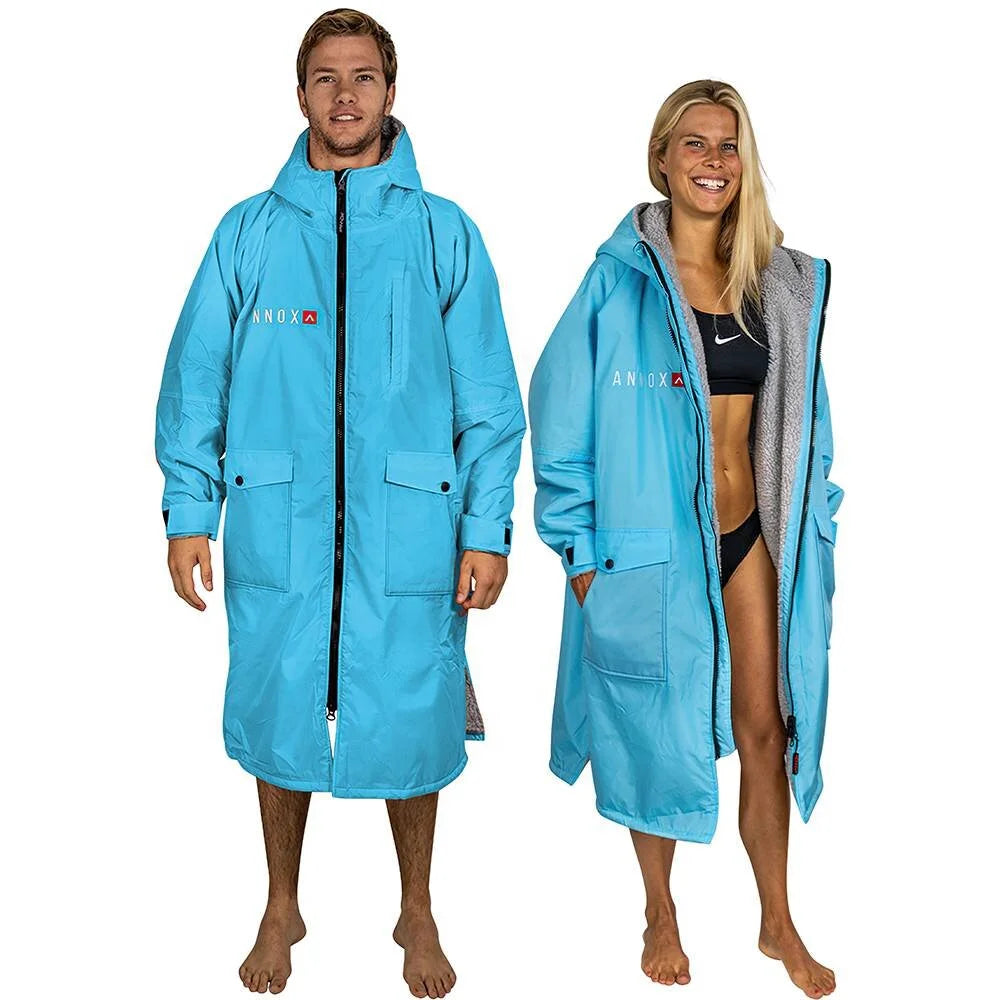 Waterproof Changing Robe with Fleece Lining | Windproof Surf Poncho for Adults & Kids