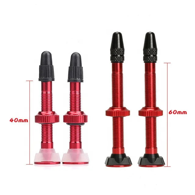 IRONDONKEY 40mm/60mm Aluminum Alloy Bicycle Tubeless Tire Valve Core Lengthened Air Nozzle French Standard for Road Mountain