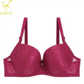 Binnys Plus Size D Cup Womens Underwear Thin Sponge Nylon Straps Sujetador Breathable Underwire Soutien-Gorge Lace Push up Bras