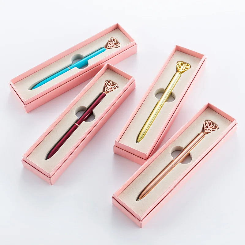 Match Big Diamond Heart Pineapple Transparent Pvc Cover Paper Display Box for One Two Pen Boxes Clear Window Pink Gift Pen Box