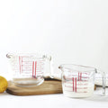 Aeofa Tempered Glass Measuring Cup with Scale Thickened High Temperature Resistant Home Baking Glass Measuring Cup