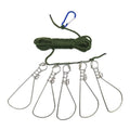 Stainless Steel Live Fish Lock Belt Fishing Stringer Tackle Essential Fishing Tools Accessories