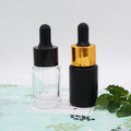 20ml 30Ml Matt Black Flat Shoulder Glass Bottle Cosmetic Serum Dropper Bottle
