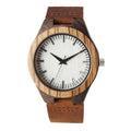 TJW Men's Luxury Wooden Quartz Watch with Leather Band 45mm Dial 24mm Width Sporty Fashion Seiko Movement Limited Edition