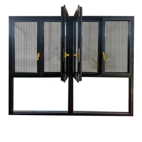 Aluminum Alloy Plastic Steel Sliding Louver Windows Magnetic Stainless Steel Screen Hurricane Impact Glass Soundproof Windproof