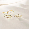 Gaby Body Jewelry New Classic Design Stainless Steel Ring Gold Plated Zodiac Ring with Body Opening Not Adjustable