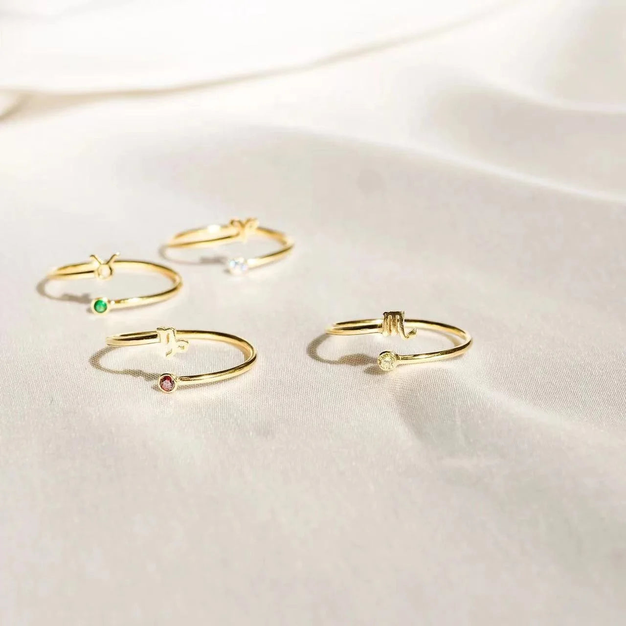 Gaby Body Jewelry New Classic Design Stainless Steel Ring Gold Plated Zodiac Ring with Body Opening Not Adjustable