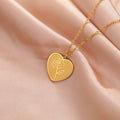 Myshape 12 Birth Months Flower Heart Necklace Stainless Steel Gold Color Snowdrop Rose Cosmos Iris Pendant Jewelry Birthday Gift