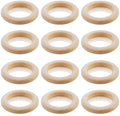 TaiLai Unfinished Solid Wooden Rings 12-150MM Natural Wood Rings for Macrame DIY Crafts Wood Hoops Ornaments Connectors