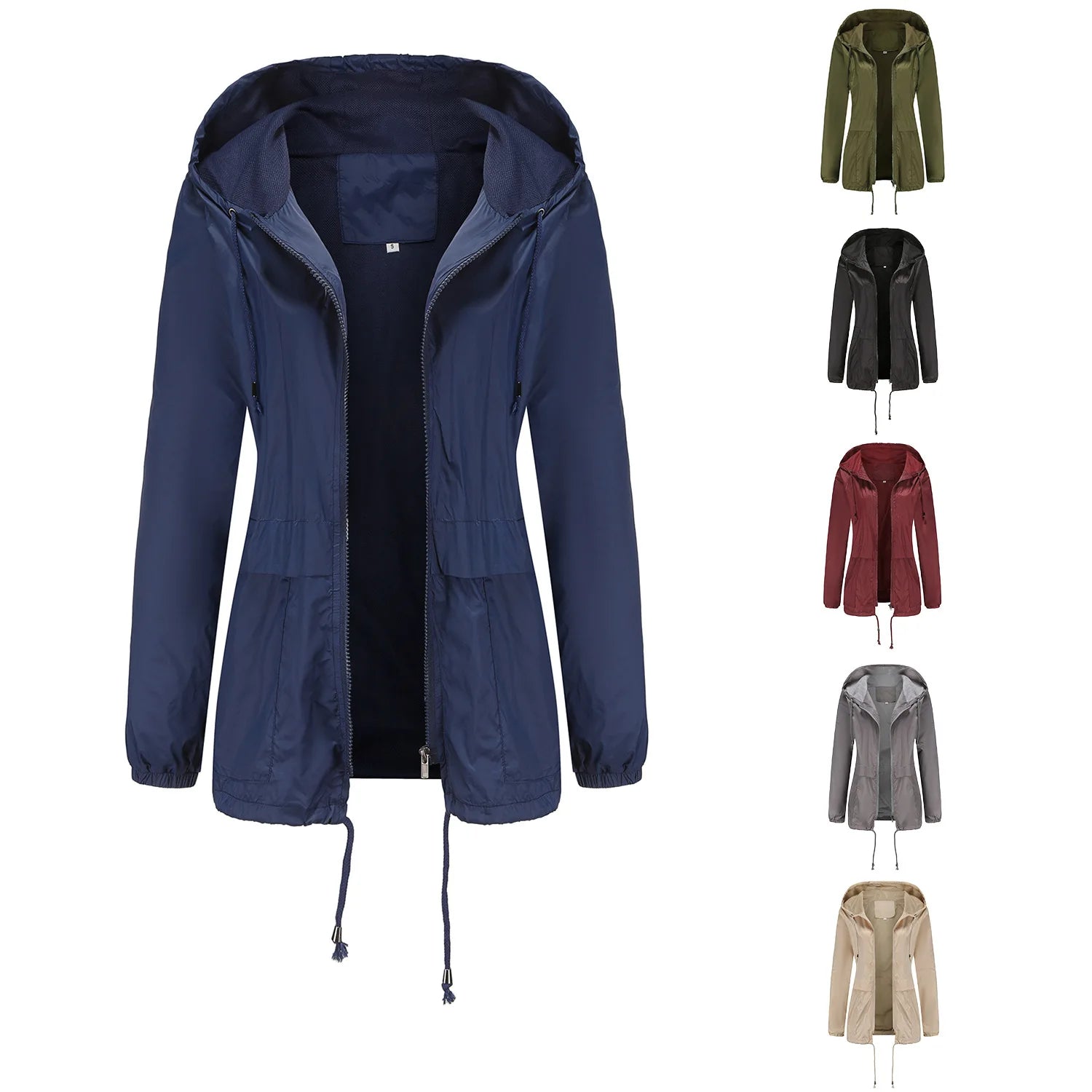 S-3XL New Lightweight Mesh Hooded Jacket Outdoor Raincoat Cropped Trench Coat Cardigan Jacket