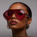 New Oversized Luxury Brand Designer Sun Glasses Women Custom Logo Big Frame Sunglasses Wholesale Trendy Shades