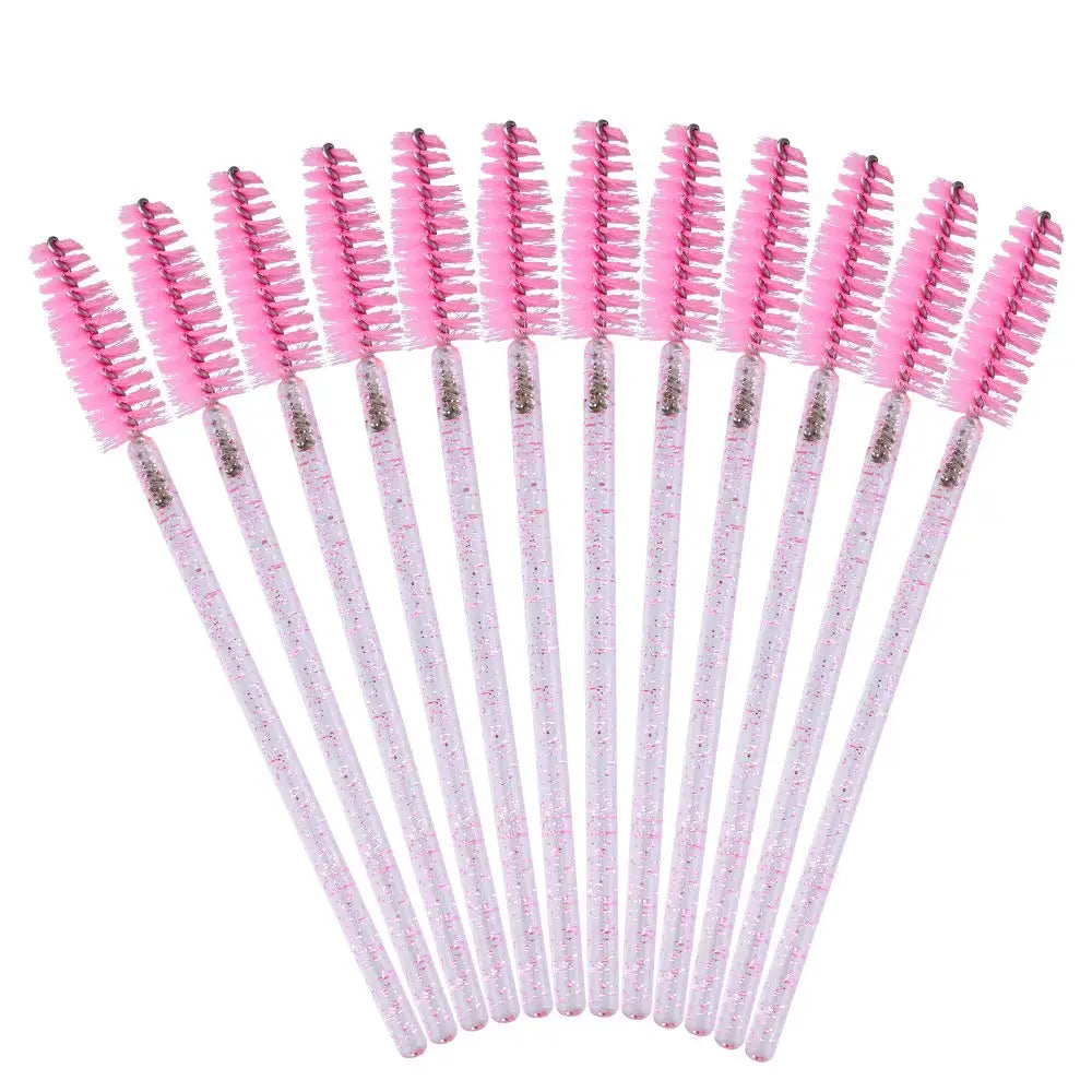 50 Pcs Eyelash Brushes False Eye Lashes Extension Tools Eyebrow Brush Mascara Wands Applicator Spoolers Lashes Cosmetic Tool