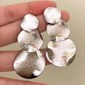 Kaimei Fashion Jewelry Wholesale Layered French High-end Metal Original Brushed Earrings for Women's Retro Earrings