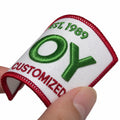 Garment Embroidered Badges Custom Brand Name 3D Puff Logo Iron on Embroidery Patches for Clothing