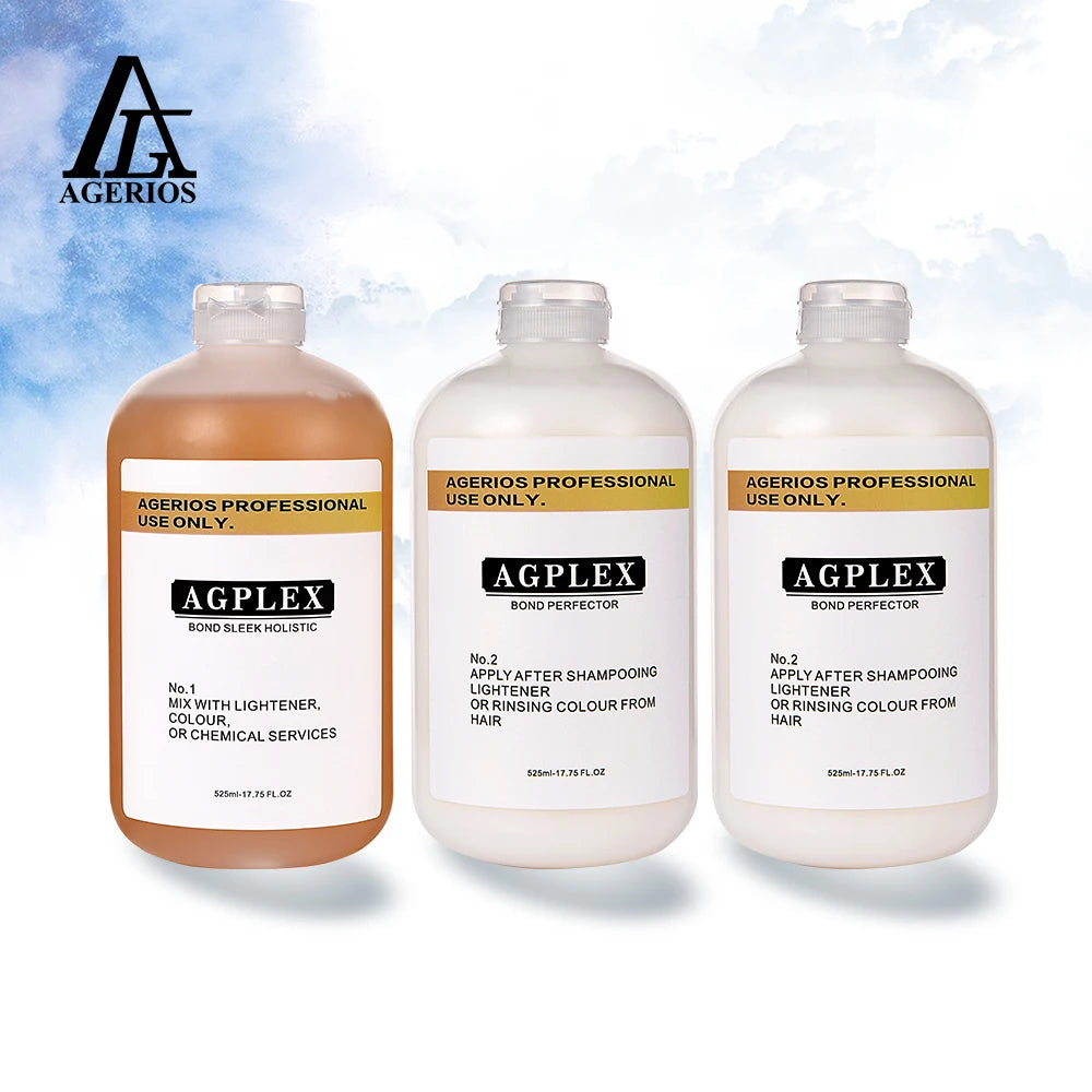 AGPLEX#1 2 2 Kit Quality Same Famous Brand Hair Treatment 17.75fl.oz Each Nourishing Hair Care Amino Acid Argan Oil Ingredients