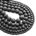 Wholesale 6-18mm Golden Supplier Lava Stone Jewelry Loose Beads String Gemstone