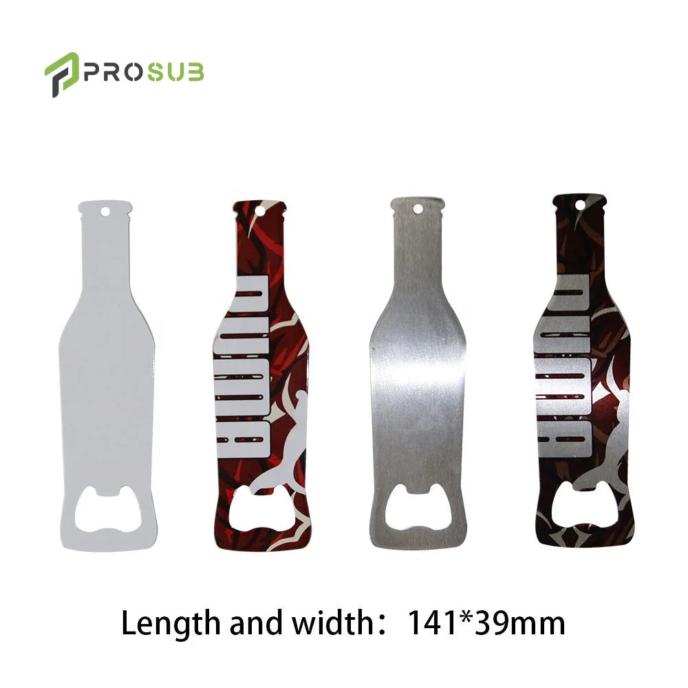 Prosub High Quality Sublimation Blank Bottle Opener Custom Logo Double Side Printable Stainless Steel Sublimation Bottle Opener