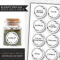 Kiss Cut Vinyl Kitchen Pantry Food Jar Labels Adhesive Sticker Packaging Label Custom Preprinted Printed Written Waterproof