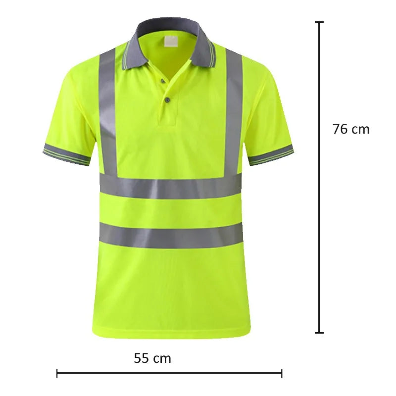 Outdoor EN 20471 High Visibility Reflective Safety Polo Shirt