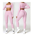 Custom Logo Women's Cropper Long Sleeves Tops Fitness Apparel Sets Leggings Yoga Suit for Women Outdoor Gym Fitness Wear