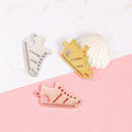Spot Mirror Stainless Steel Hollow Shoe Shape DIY Sports Football Customizable Engraved Pendant Accessories