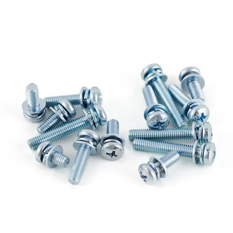 M4 M5 Stainless Steel Ss Sus Aisi Ansi 304 316 316l A2 A4 70 80 Cross Recessed Hex Head Screw Assembled With Washer Assortment