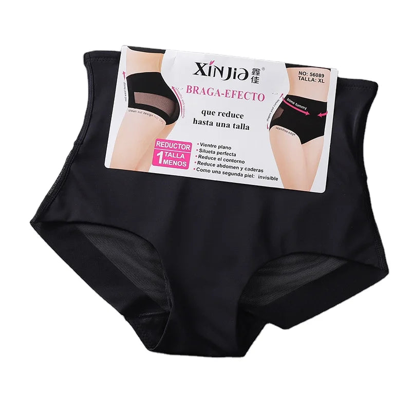 High Waist 4 Bones Shaping Breathable Body Shaper Slimming Tummy Underwear Butt Lifter Seamless Panties