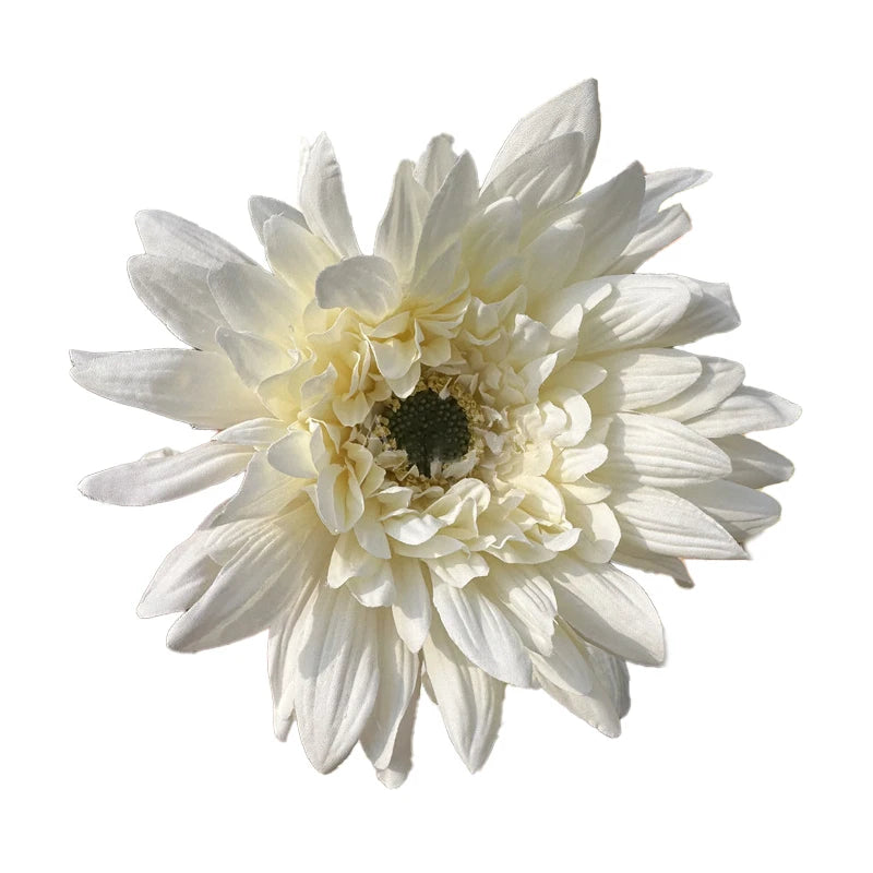 Artificial Large Silk Flower Single Long Stem Wedding  Decoration Chrysanthemum Picnic Bouquet  Parts of Artificial Flower Heads