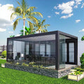 Aluminum Louvered Pergolas with Flip Blades Fast Delivery for Golf Course Outdoor Rest Areas