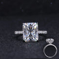 14K Gold 9*11mm Radiant Cut Moissanite Luxury Rings Jewelry Women
