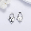 19mm Antique Finish Oxidized Silver Snap Clasps Adorable Double-Sided Mama Bear Pendant Lobster Clasp