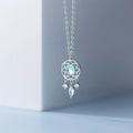 925 Sterling Silver Dreamcatcher Necklace Dainty Dream Catcher With Zircon Pendant Necklaces Fine Jewelry for Women