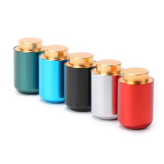 Custom Factory Wholesale 45x70mm Titanium Alloy Tea Matcha Powder Holder Tin Container Powder Tin Can