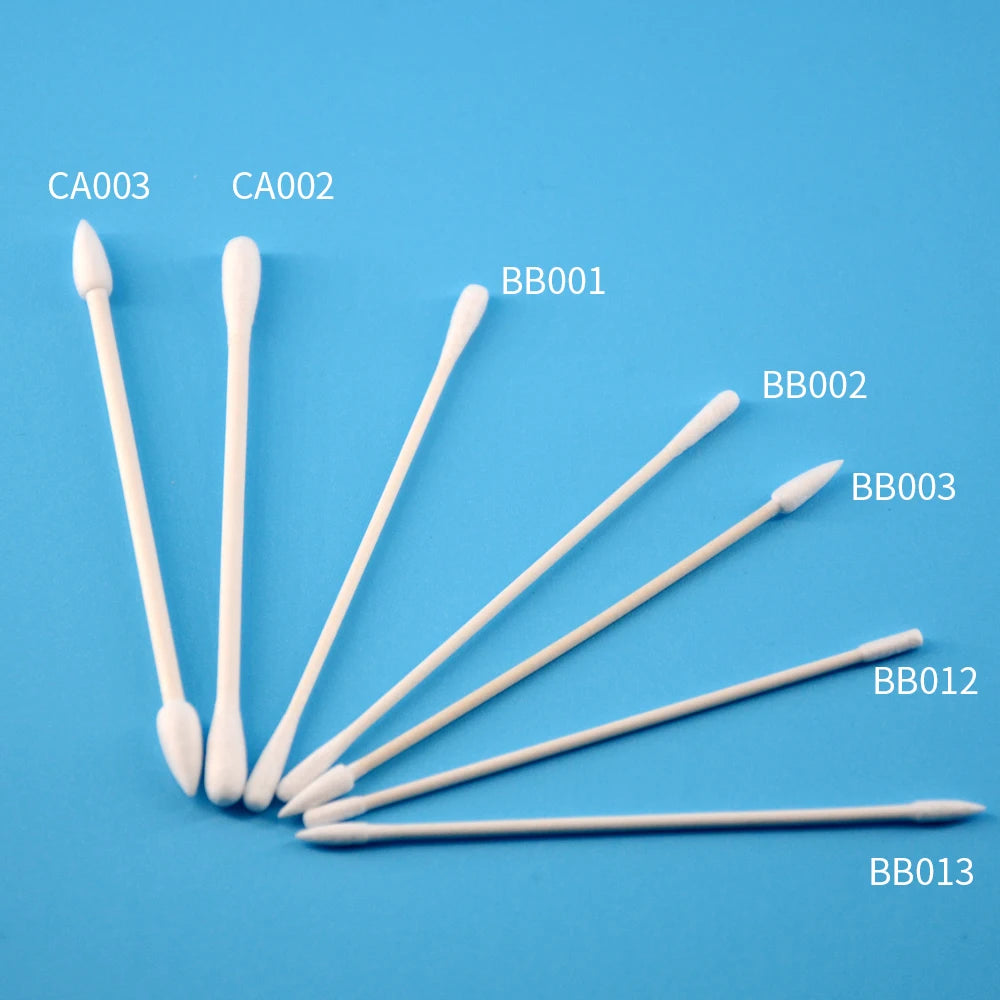 25pcs Lint Free Huby Stick Disposable Electric Products Cleaning Swab Industry Double Head Cotton Bud with Paper Stick
