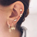 EH1182 Fashion Statement Animal Rhinoceros Designer Fine Jewelry 925 Sterling Silver Huggie Hoop Drop Earrings for Women