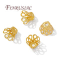 18K Gold Plated Flower Bead Caps Jewelry Making Findings DIY Accessories for Bracelets & Beads Separators