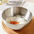 15cm 5.9inch Silver Color Heat Insulated Metal Soup Bowls Nesting Salad Mixing Bowl Stainless Steel Bowl Set