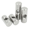 China Custom Traditional Truss Bar Anchor Cross Dowel Hole Nut Furniture Brass Hex Dowel Barrel Nuts