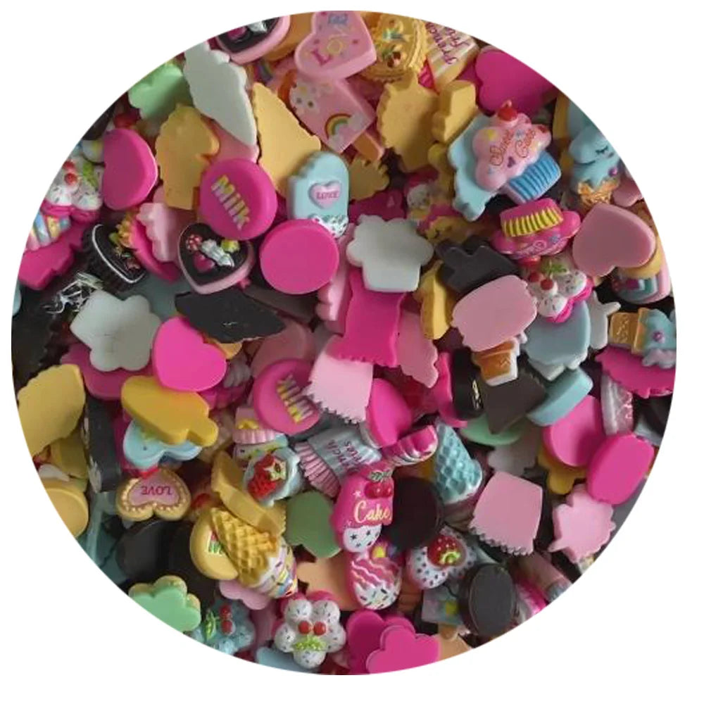 Mixed 500pcs/lot Resin Biscuit Ice Cream Cake Cookies Jewelry Beads Hairpin Hair Accessories Brooch DIY Making