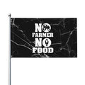 3 x5 Ft Waterproof Black No Farmer No Food Flag for Spring Summer Outdoor Decora