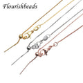 Factory Price Gold Plated 1mm Square Box Chain DIY Open Necklace Chain for Women Men