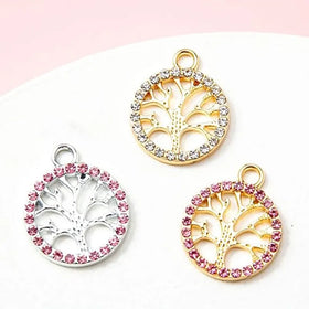 The Tree Jewelry Making Supplies Crystal Pendants for Bracelet Cute Charms for Bracelets Women Charms