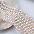 Zhuji Natural White 8-8.5mm Freshwater Pearl Strands Loose Pearls for Sale