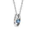 Custom Name Women's Necklace with December Birthstone Stainless Steel Romantic Anniversary Gift Link Chain