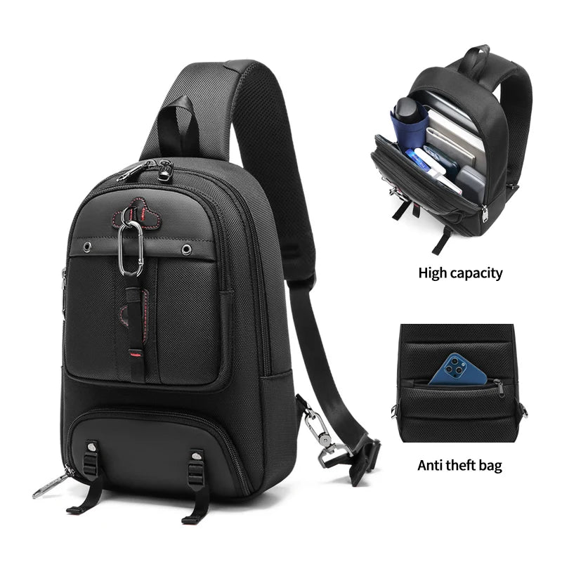 Factory Wholesale Large Capacity Shoulder Bag Multi Functional Travel Sling Bag Men's Crossbody Chest Bag
