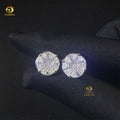 Hip Hop Luxury Rapper Style Iced Out Man Stud Earrings Marquise+Princess Moissanite Diamond Screw Back Stud Earring 925 Silver