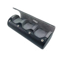 Factory Sale High Grade Black Pu Leather 3 Watch Boxes Watch Case Set Travel Watch Storage